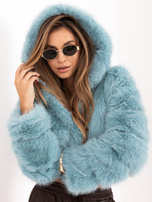Mintgroßhandel kurze Felljacke mit Kapuze.
