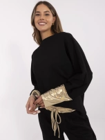 Czarny przyjemny w dotyku komplet damski