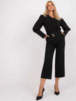 Czarne spodnie materiałowe 7/8 RUE PARIS