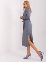 Hurt Grafito midi suknelė kokteiliui su juostelėmis.