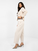 Jasnobeżowe dresowe spodnie w eleganckim stylu