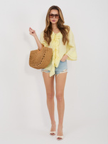 Jasnożółta damska koszula boho na lato