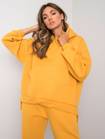 Hurt Musztardowy komplet dresowy z bluzą z kapturem Janessa