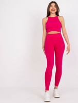 Fuksjowe legginsy z wysokim stanem Albina RUE PARIS 
