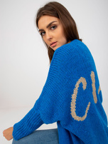 Hurt Ciemnoniebieski damski kardigan z napisem na plecach OCH BELLA 