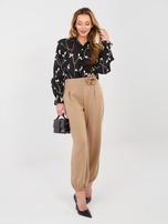 Czarna prześwitująca koszula z haftem 