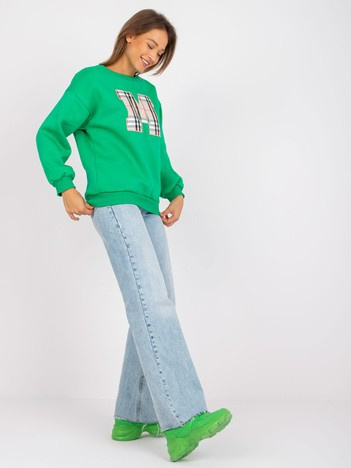 Grüne Baumwoll-Sweatjacke Elise.