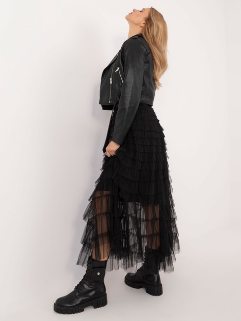 Hurtownia Czarna midi spódnica tiulowa z podszewką