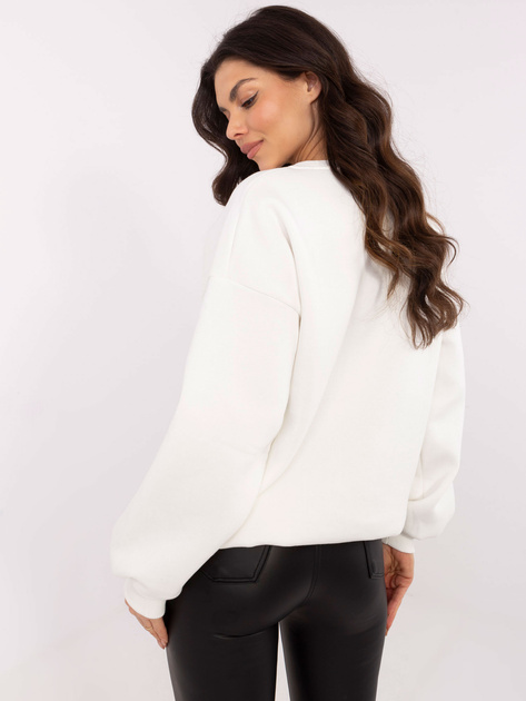 Hurtownia Ecru damska bluza oversize bez kaptura