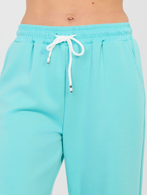 Miętowy dresowy komplet z prostymi spodniami RUE PARIS