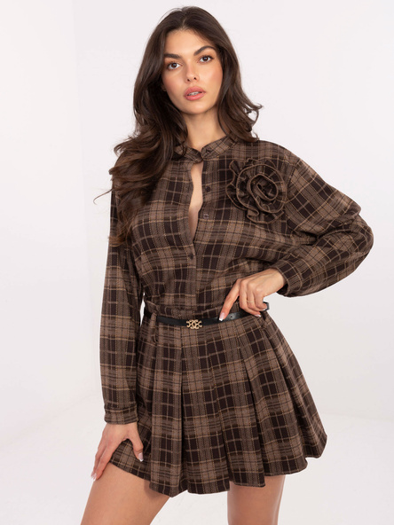 Brązowa mini spódnica od kompletu