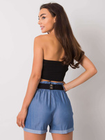 Niebieskie szorty z paskiem Marella