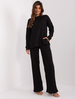 Hurt Black two-piece casual set with a sweatshirt.