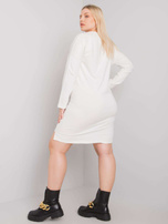 Ecru sukienka dresowa plus size Akira