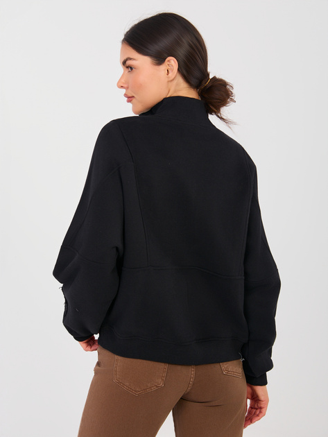 Czarna dresowa bluza ze stójką NATURAL SIDE