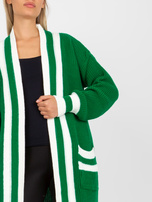 Hurtownia online Zielony długi kardigan oversize RUE PARIS