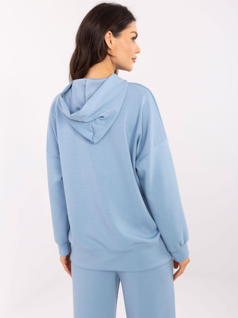 Hurt Niebieska damska bluza hoodie z naszywkami
