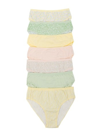 Hurt Bawełniane figi damskie z nadrukiem 7-pak