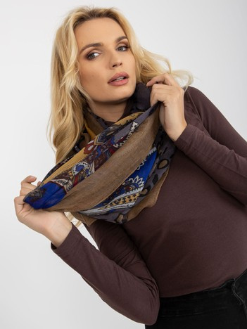 Online wholesale gray women's scarf with prints.