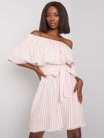 Biało-różowy kombinezon w paski Dalianis