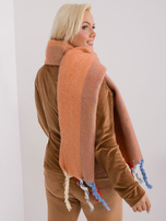 Hurtownia Jasnopomarańczowy ciepły szal zimowy