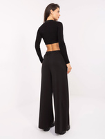 Black palazzo sweatpants.