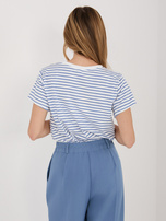 Biało-niebieski damski t-shirt w paski