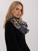 Hurtownia Granatowa damska chusta w kratę