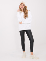 Ecru dresowa bluza z przeszyciami