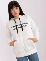 Hurtownia Ecru dresowa bluza kangurka z kapturem