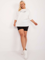 Hurt Ecru casualowa bluzka plus size z aplikacją