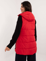 Hurt Czerwona dwustronna kamizelka z troczkami