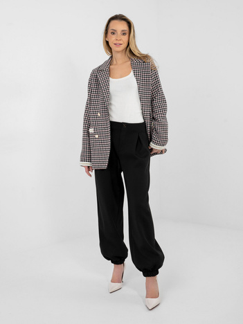 Czarne dresowe spodnie ze ściągaczami