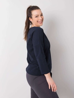 Granatowa bluzka bawełniana plus size Sandy