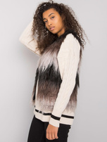 Czarno-szara damska kamizelka futrzana Romi