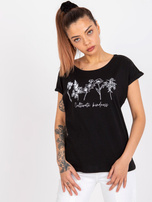 Czarny t-shirt z bawełny Frida MAYFLIES