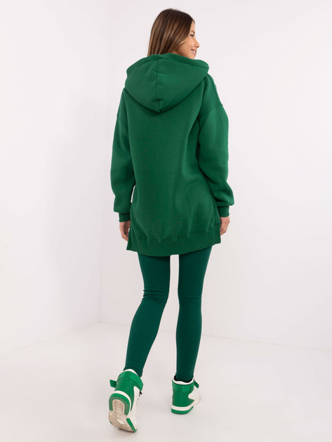 Hurt Ciemnozielony dwuczęściowy komplet z bluzą z rozcięciami