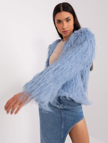 Hurt Szaro-niebieska kurtka przejściowa z podszewką