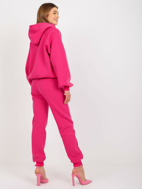 Hurt Fuksjowy damski dresowy komplet basic ze spodniami