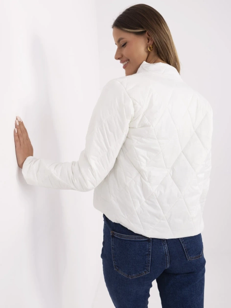 Hurt Ecru pikowana kurtka z zapięciem na zatrzaski