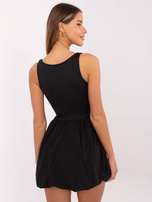 Hurt Czarna sukienka bubble z kwadratowym dekoltem