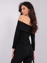 Czarna damska bluzka hiszpanka z wiskozy