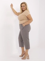 Tmavě šedé rybářky plus size.
