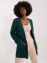 Hurt Ciemnozielony dzianinowy kardigan bez zapięcia MAYFLIES 