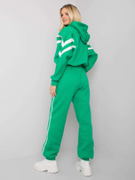 Green casual set with Stacy stripes 