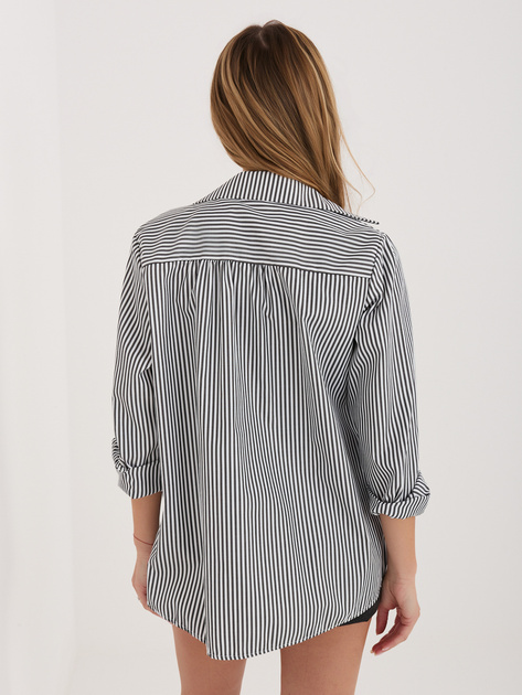 Czarna damska koszula w paski