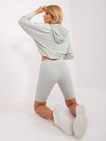 Hurt Jasnoszary melanżowy komplet casualowy z kolarkami