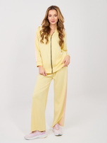 Jasnożółta bluza oversize z suwakiem RUE PARIS 