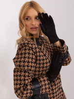 Hurt Czarne damskie rękawiczki z ociepleniem 