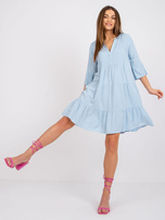 Himmelblaues Kleid aus Viskose Humility SUBLEVEL.